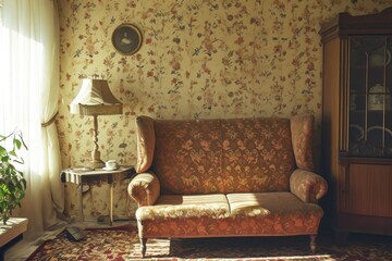 Living room, American finish 2010 - obrazy, fototapety, plakaty