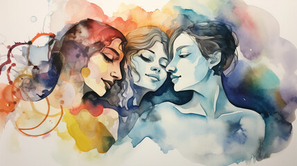 persons with a painted face