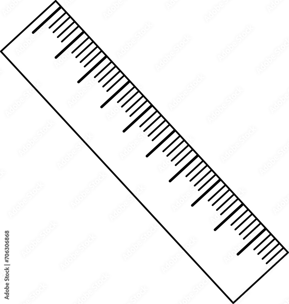 Poster ruler icon. replaceable vector design