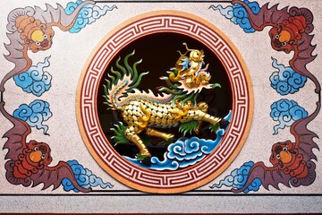 Chinese lion in Chinese Temple