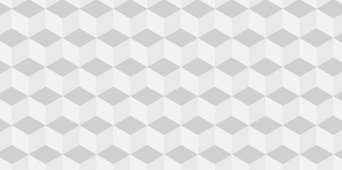 Seamless abstract Background of cube geometric pattern grid backdrop triangle. Abstract cubes geometric tile and mosaic wall or grid backdrop hexagon technology. white and gray geometric block cube.