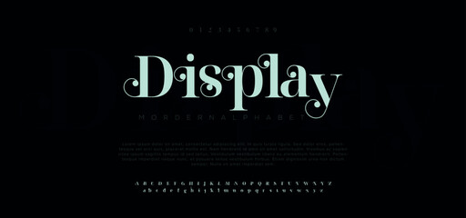 Display Abstract minimal modern alphabet fonts. Typography technology vector illustration