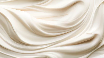 Fotobehang ホイップクリーム、生クリームの写真(高級、牛乳) A picture of whipped cream . Generative AI  © bebe  