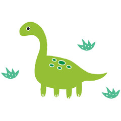 Dino funny characters, dinosaur cartoon elements. Pterodactyl and t-rex, adorable dinos. 