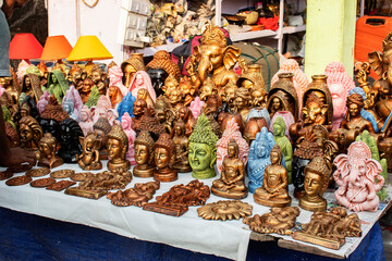 Beautiful decorative idol works of handicraft, for sale during Handicraft Fair in Kolkata....