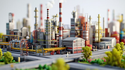 Fototapeta premium 3D Image of Eco-friendly car manufacturing