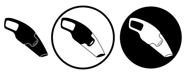 set steam handheld vacuum cleaner icon vector illustration © Javanism