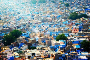 Aerial view of Jodhpur Blue City. Jodphur, Rajasthan, India