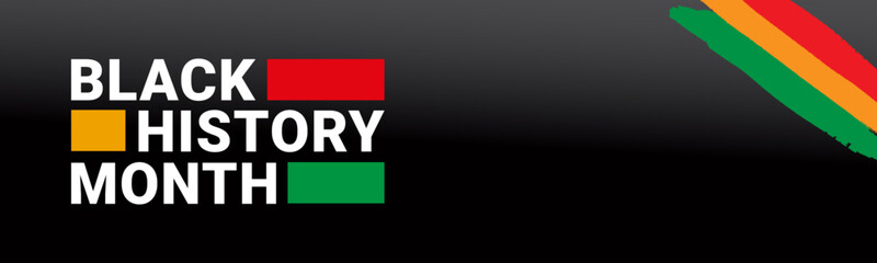Black History Month Banner, with Copy Space