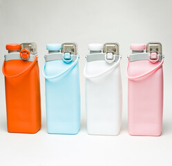 Foldable Camping Silicone Bottle with Tube
