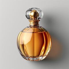 Beautiful Composition Elegant Perfume Bottle White, White Background, Illustrations Images