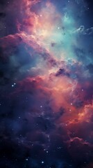 Galactic Infinity: Ethereal stellar space in radiant colors. Background