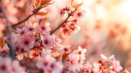 spring background with cherry blossoms