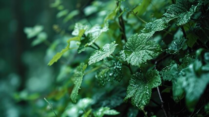 A detailed view of a plant with sparkling water droplets. Perfect for nature enthusiasts or those looking for a refreshing image