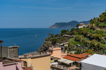 Obraz premium Visiting the fishing villages of Cinque terre, Italy, Europe