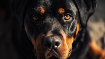 Obraz premium A close-up photograph capturing the gaze of a dog looking directly at the camera. This image can be used to depict the loyalty, curiosity, and charm of dogs in various contexts