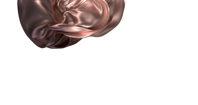 Radiant Sophistication: Abstract 3D Gold Cloth Illustration for Refined Visuals