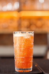 Glass of  a long cocktail