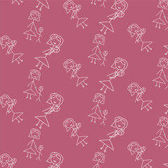 seamless pattern mothers day car, mothers day t-shirt design, 