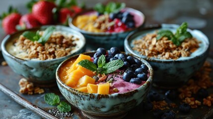 bowl of muesli and berry