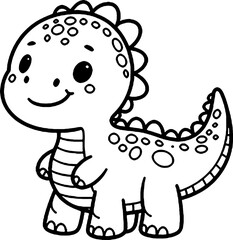 dinosaur theme children's coloring pages