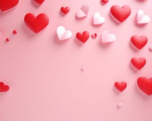 happy valentine day card with lots of hearts