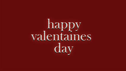 Lettering Happy Valentines Day landscape design. Valentines Day greeting card template with typography text effect happy valentine`s day and red heart and line on background. Vector illustration