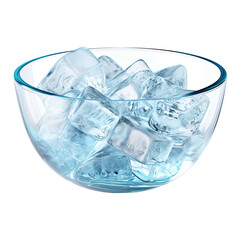 Bowl of ice isolated on transparent background