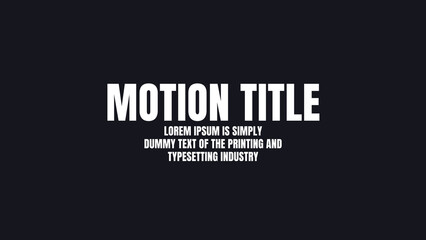 Motion Title