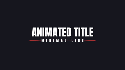 Animated Title with Minimal Line