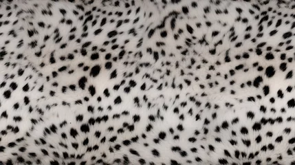  Snow leopard fur seamless pattern. Repeated background of fluffy texture. © Pixel Pine