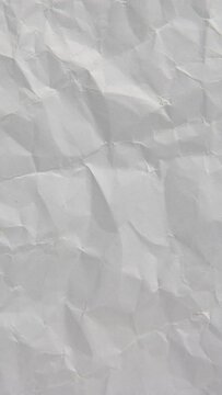 Stop motion animated crumpled white paper texture  background.