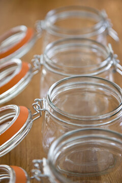 Close up of Mason Jars
