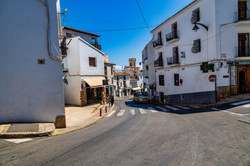 Fototapeta na wymiar urban narrow street in the Spanish city of Altea on a summer day