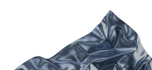 Flowing Rhythms: Abstract 3D Blue Wave Illustration with Harmonious Movements