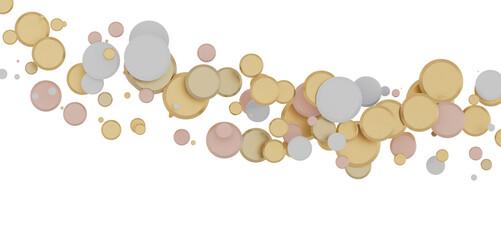 gold  Bliss: Exquisite 3D Illustration of Blissful gold Confetti