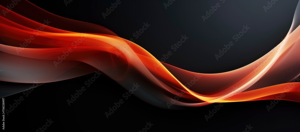 Poster light wave background red color with dark background, modern and futuristic concept