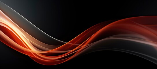 Light wave background red color with dark background, modern and futuristic concept