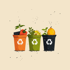 symbol logo vector illustration sign version for awareness pollution planet earth international day of zero waste 30 march