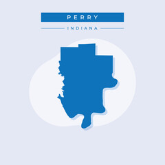 Vector illustration vector of Perry map Indiana