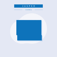 Vector illustration vector of Jasper map Iowa