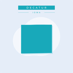 Vector illustration vector of Decatur map Iowa