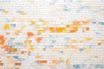 brick wall painted white, texture shows through
