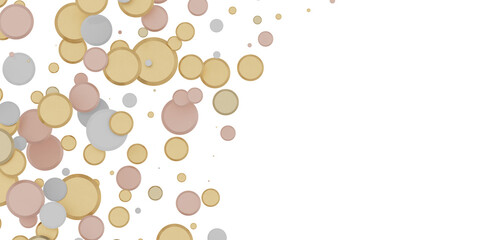 gold  Bliss: Exquisite 3D Illustration of Blissful gold Confetti