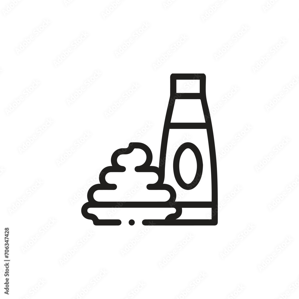 Poster wasabi icon vector. linear style sign for mobile concept and web design. wasabi symbol illustration.
