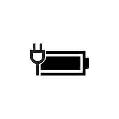 Battery icon vector illustration. battery charging sign and symbol. battery charge level