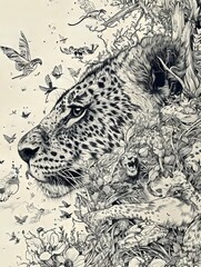 Incorporate AI-sketched animals into a wildlife-inspired page