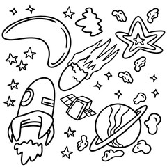 set of hand drawn illustrations