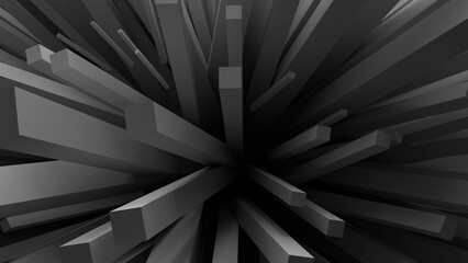 Abstract blocks white black background