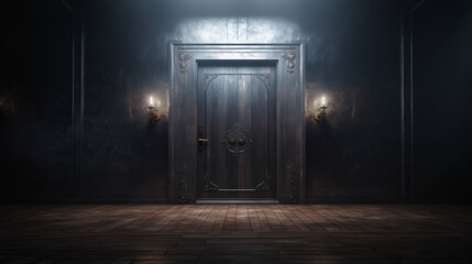 Elegant mysterious metal door - Powered by Adobe